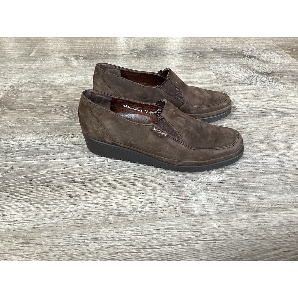 Mephisto Womens Size 7 US Brown Slip On Loafer Shoes Comfort